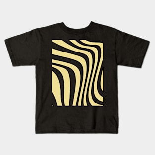 Wavy Lines Pattern, Retro Style Pattern Kids T-Shirt